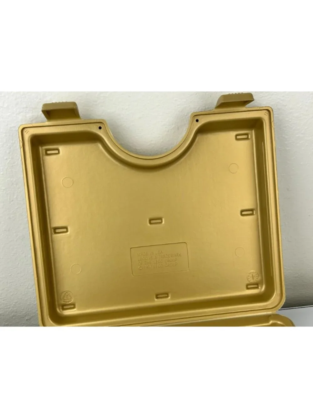 Vintage LEGO Snap Hard Plastic Carrying Storage Travel Case Organizer Gold 1997